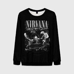 Свитшот мужской Nirvana live, цвет: 3D-черный