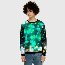 Свитшот мужской Космический принт и звездное сияние вселенной, цвет: 3D-черный — фото 2