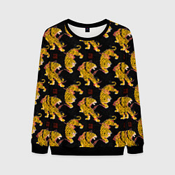 Мужской свитшот Золотые японские тигры