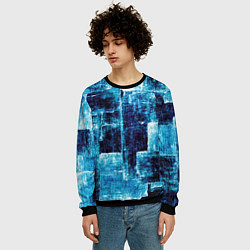 Свитшот мужской Куски льда, цвет: 3D-черный — фото 2