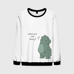 Мужской свитшот Динозавр - крупный парный принт