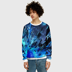 Свитшот мужской Ледяной взрыв, цвет: 3D-белый — фото 2