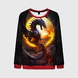 Свитшот мужской Звездный дракон, цвет: 3D-красный