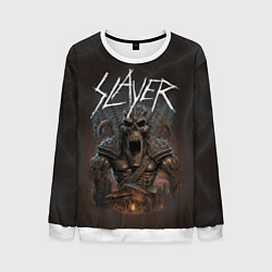 Свитшот мужской Slayer rock monster, цвет: 3D-белый