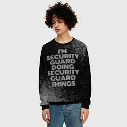 Свитшот мужской I am security guard doing security guard things, цвет: 3D-черный — фото 2
