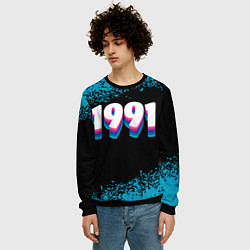 Свитшот мужской Made in 1991: vintage art, цвет: 3D-черный — фото 2