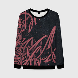 Свитшот мужской Бордовое граффити, цвет: 3D-черный