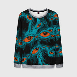 Свитшот мужской Винтажные глаза пиксельные, цвет: 3D-меланж