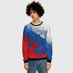 Свитшот мужской Триколор градиент, цвет: 3D-черный — фото 2