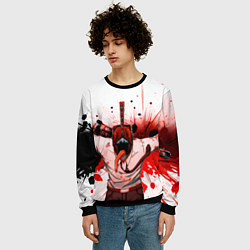 Свитшот мужской Человек-Бензопила: Денжи, цвет: 3D-черный — фото 2