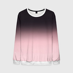 Свитшот мужской Градиент: от черного к розовому, цвет: 3D-белый