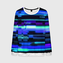 Свитшот мужской Модные помехи, цвет: 3D-белый