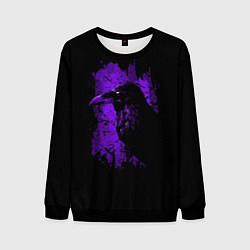 Свитшот мужской Dark purple raven, цвет: 3D-черный