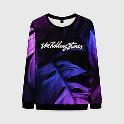 Мужской свитшот Rolling Stones neon monstera