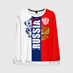 Мужской свитшот Russia national team: white blue red