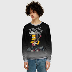 Свитшот мужской Рок Симпсоны, цвет: 3D-меланж — фото 2