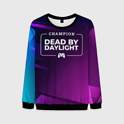 Свитшот мужской Dead by Daylight gaming champion: рамка с лого и д, цвет: 3D-черный