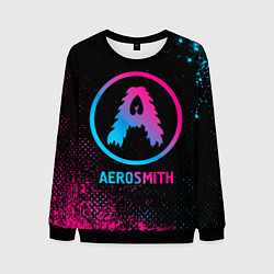 Свитшот мужской Aerosmith - neon gradient, цвет: 3D-черный