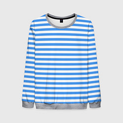 Свитшот мужской Тельняшка васильковая ВДВ, цвет: 3D-меланж