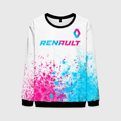 Мужской свитшот Renault neon gradient style: символ сверху