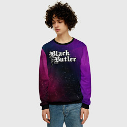 Свитшот мужской Black Butler gradient space, цвет: 3D-черный — фото 2