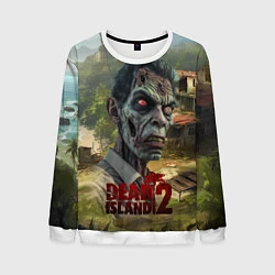 Свитшот мужской Zombie dead island 2, цвет: 3D-белый