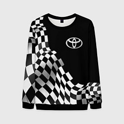 Свитшот мужской Toyota racing flag, цвет: 3D-черный