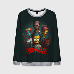 Свитшот мужской Zombie simpsons, цвет: 3D-меланж