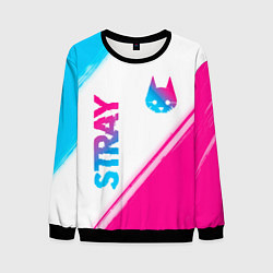 Свитшот мужской Stray neon gradient style: надпись, символ, цвет: 3D-черный