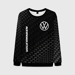 Свитшот мужской Volkswagen карбоновый фон, цвет: 3D-черный