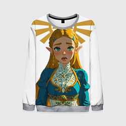 Свитшот мужской The legend of Zelda - ahegao, цвет: 3D-меланж