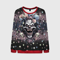 Свитшот мужской Клоун зомби, цвет: 3D-красный