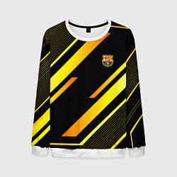 Свитшот мужской ФК Барселона эмблема, цвет: 3D-белый