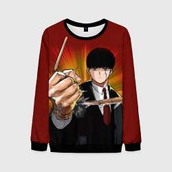 Свитшот мужской Магия и мускулы - Мэш ломает палочку, цвет: 3D-черный