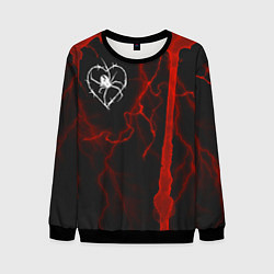 Свитшот мужской Гранж, разводы и паук, цвет: 3D-черный
