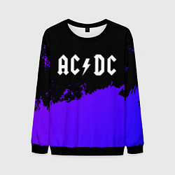 Мужской свитшот AC DC purple grunge