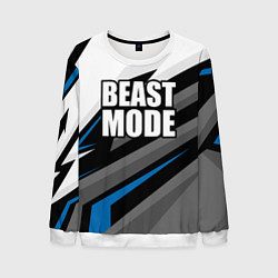 Свитшот мужской Beast mode - blue sport, цвет: 3D-белый