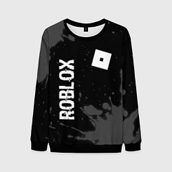 Свитшот мужской Roblox glitch на темном фоне: надпись, символ, цвет: 3D-черный