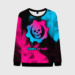 Свитшот мужской Gears of War - neon gradient, цвет: 3D-черный