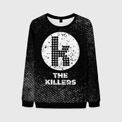 Свитшот мужской The Killers с потертостями на темном фоне, цвет: 3D-черный