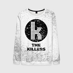 Свитшот мужской The Killers с потертостями на светлом фоне, цвет: 3D-белый