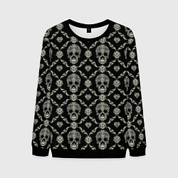 Мужской свитшот Узор с черепами Pattern with skulls