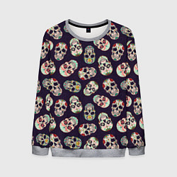 Мужской свитшот Узор с черепами Pattern with skulls