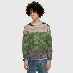 Свитшот мужской Пиксельная текстура, цвет: 3D-меланж — фото 2