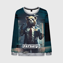 Свитшот мужской Payday 3 bear, цвет: 3D-меланж