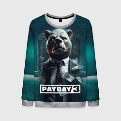 Свитшот мужской Payday 3 bear, цвет: 3D-меланж