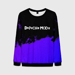 Свитшот мужской Depeche Mode purple grunge, цвет: 3D-черный