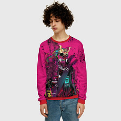 Свитшот мужской Киберсамурай, цвет: 3D-красный — фото 2