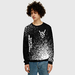 Свитшот мужской Twenty One Pilots и рок символ на темном фоне, цвет: 3D-черный — фото 2