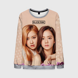 Свитшот мужской Blackpink Jisoo and Rose, цвет: 3D-меланж